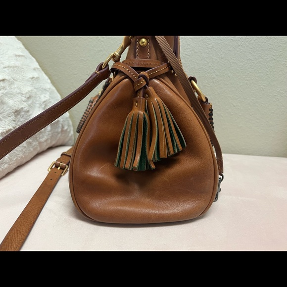 Dooney & Bourke Florentine leather tasseled satchel bag - Picture 5 of 5